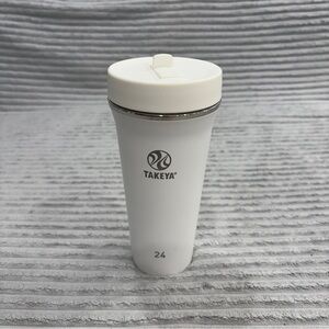 Takeya 24 oz Stay Cool Leakeproof Straw Tumbler Flip Straw White Bottle